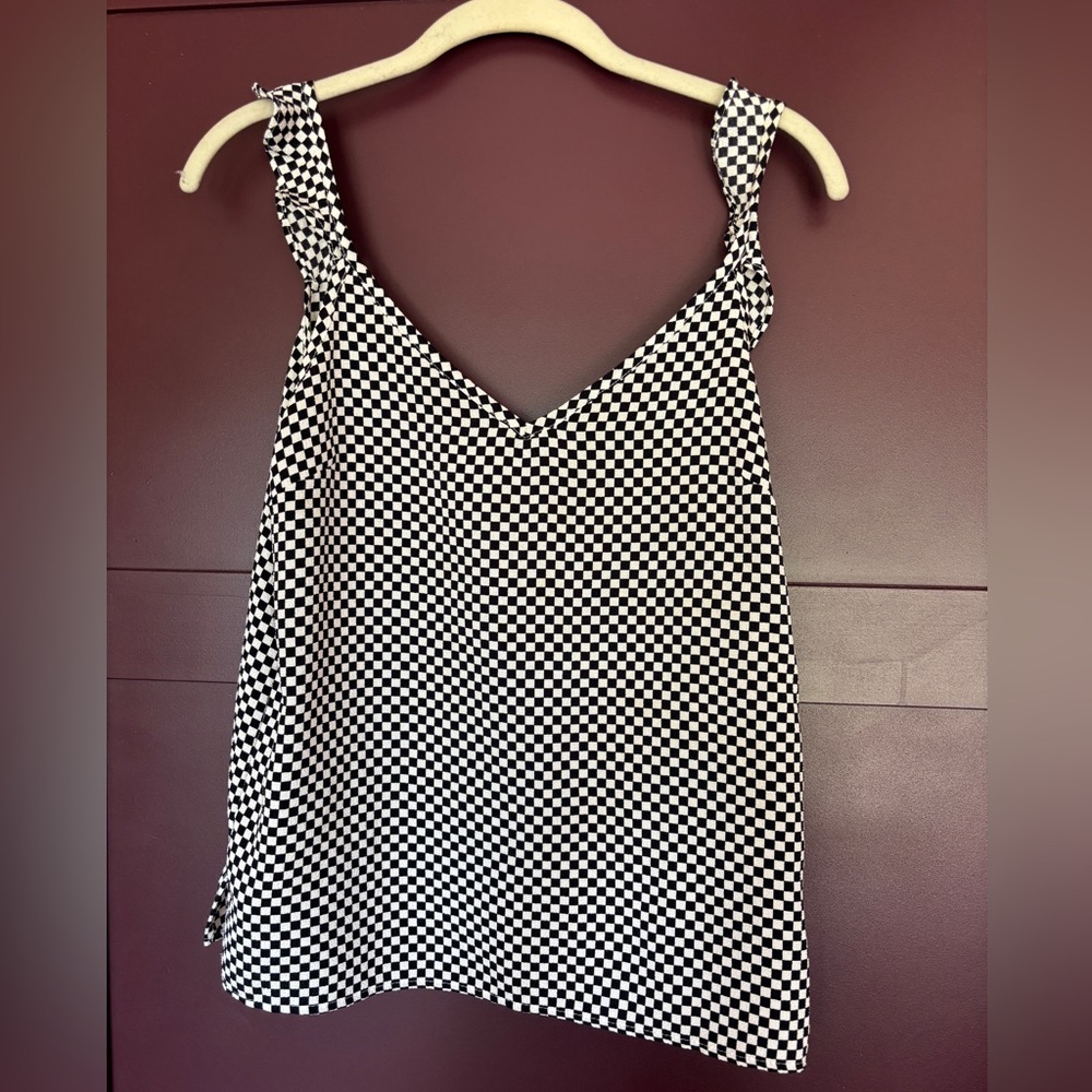 KKCO Black and White Checkered Camisole